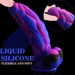 9.5 ' ' Huge Fantasy Realistic Dildo,2.4 ' ' in Diameter Thick G-spot Dildo,Soft Silicone Anal Dildo with Powerful Suction Cup,A