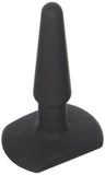(D) Sex In The Shower Black Silicone Butt Plug