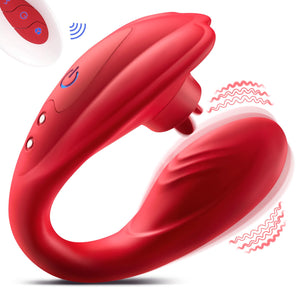 Sex Toys Vibrator with Remote Control - Wearable Vibrator Sex Toys for Women with 10 Licking and Vibration Modes for Without Han