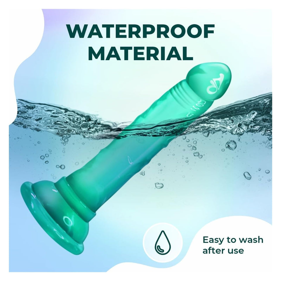 5.7 Inch Lifelike Dildos with Suction Cup, Hands-Free for Beginner Vaginal & Anal Sex Toy, Lifelike Silicone Penis, Soft, Waterp