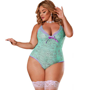 (D) Teddy W/Snap Crotch Aqua Medium