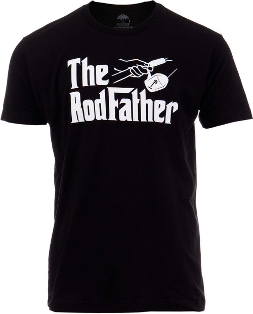 Ann Arbor T-shirt Co. The Rodfather | Funny Fishing Rod Father Fish Pole Fisherman Joke Dad Grandpa T-Shirt for Men Women Dad Gr