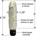 Pearl Shine Peter 5 Inch Vibrator Waterproof, White