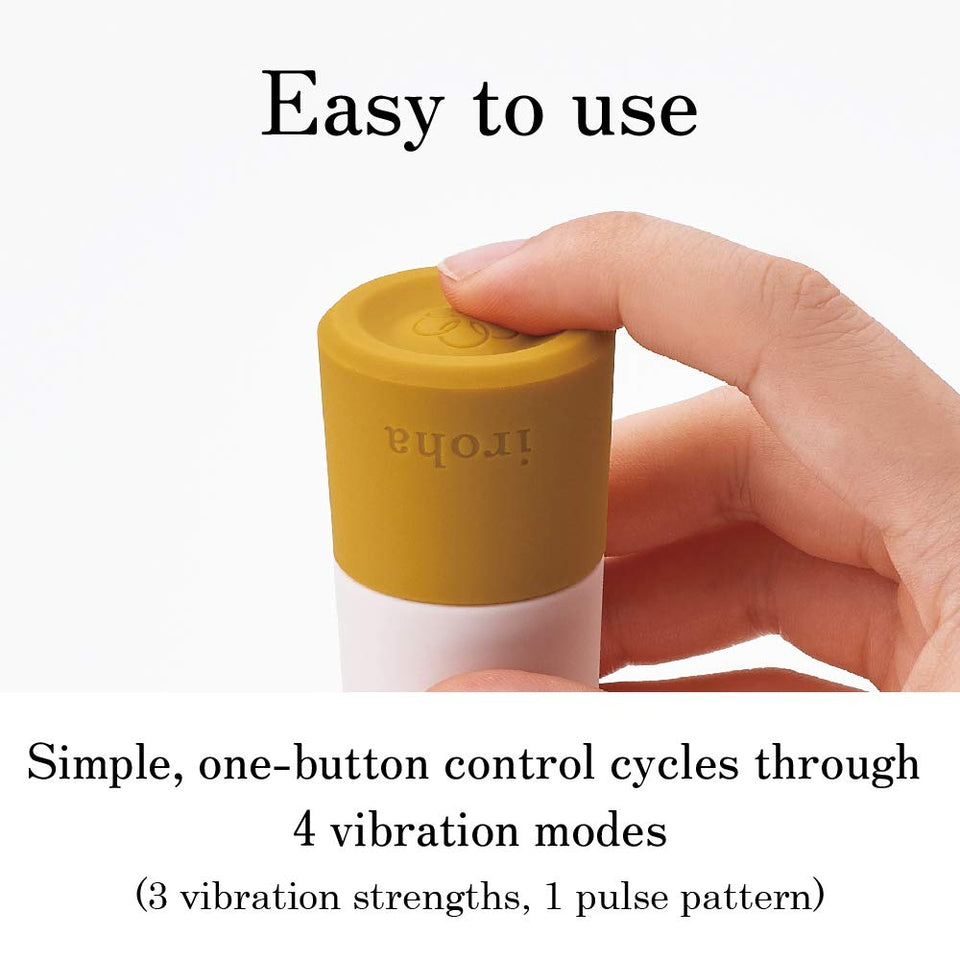 Iroha Rin Kokane Gold Women Soft Touch Silicone Vibrator Adjustable Strengths Battery Operated Stick Shaped