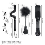4 PCS BDSM Training Set Sex Whip Adult Sex Flap Paddle Role Playing Adult Role Playing Sex Game BDSM Feather Hand Flap Whip Nipp