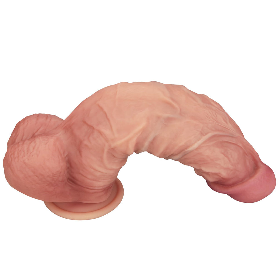 10.5 '' Huge Dildo 2.5 '' Diameter Thick Dildo Big Anal Dildo Dual Density Silicone Dildo, Realistic Dildo with Handmade Veins M