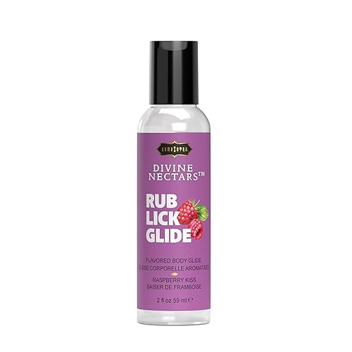 Divine Nectars Flavored Body Glide - Raspberry Kiss - 2 Fl. Oz. 59Ml