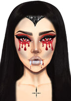 Vampire Adhesive Face Jewels S - O/S / Multicolor
