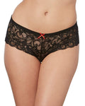 Dreamgirl Women'S Cheeky Crotchless Panty, Black, Small