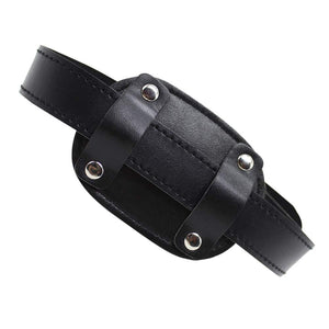 Lockable Dildo Mouth Gag SM Realistic Black Silicon Penis Gag Adjustable Leather Strap On with Lock Fantasy Sex Toys for Couple