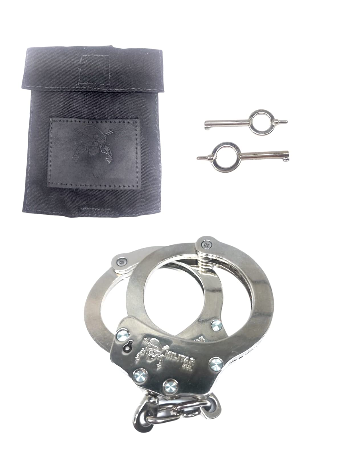 Kinklab Double-Lock Police-Style Handcuffs, Silver