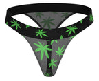 Hazy Dayz Micro Thong - Large/X-Large - Pot Leaf