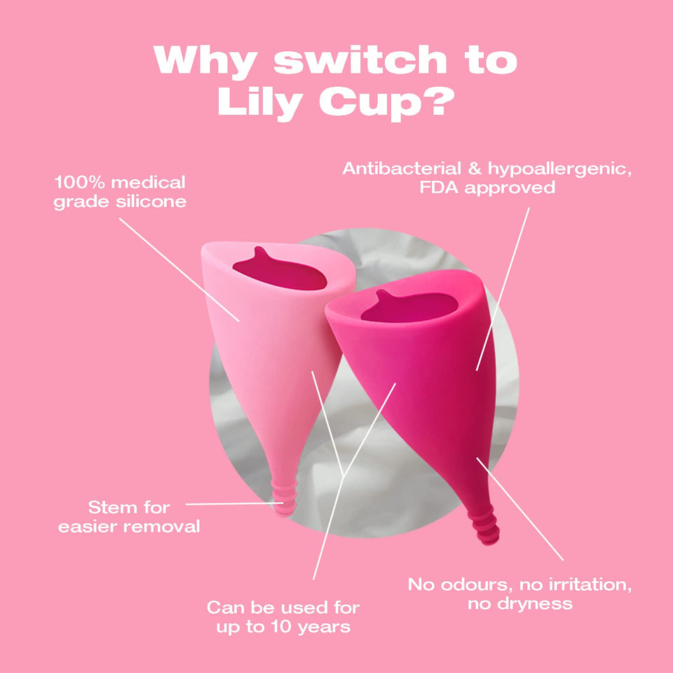 Intimina Lily Cup - Ultra-Soft Menstrual Cup, Reusable Period Protection, Thin Menstrual Cup For Up To 8 Hours, Medical-Grade Si