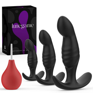 4PCS Anal Plug Adult Sex Toys, Silicone Butt Plug Set for Beginners, Advanced Users, Anal Dildo Training Kit Sex Toys for Man, W