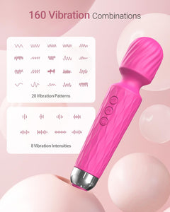 Vibrator Wand, Female Adult Sex Toys, Vibrators for Her, Wand Massager, Clit Stimulator Sex Toy, Dildo, with 8 Speeds of Pleasur