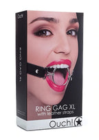 Ouch! Ring Mouth Gag, Black, X-Large