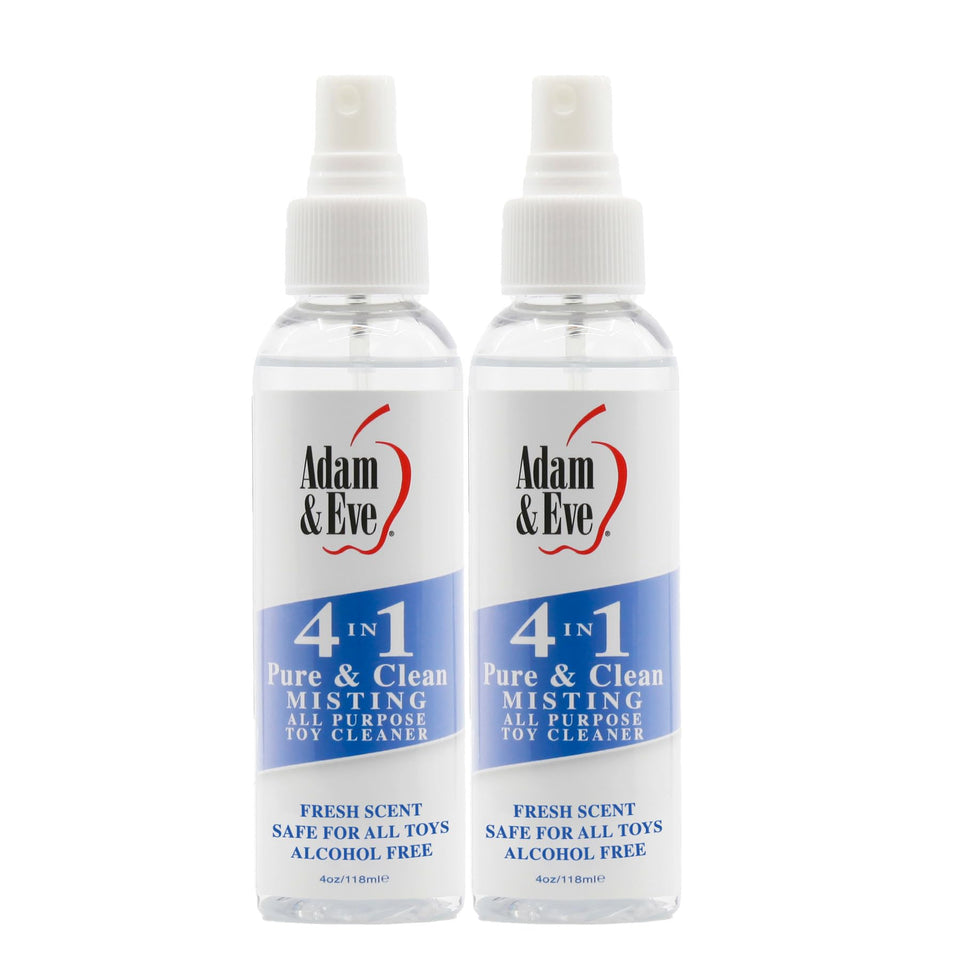 Adam & Eve Pure and Clean Misting Toy Cleaner, Tea Tree Oil Spray for Sex Toys, Water Based, Alcohol Free, Non Irritating, Non G