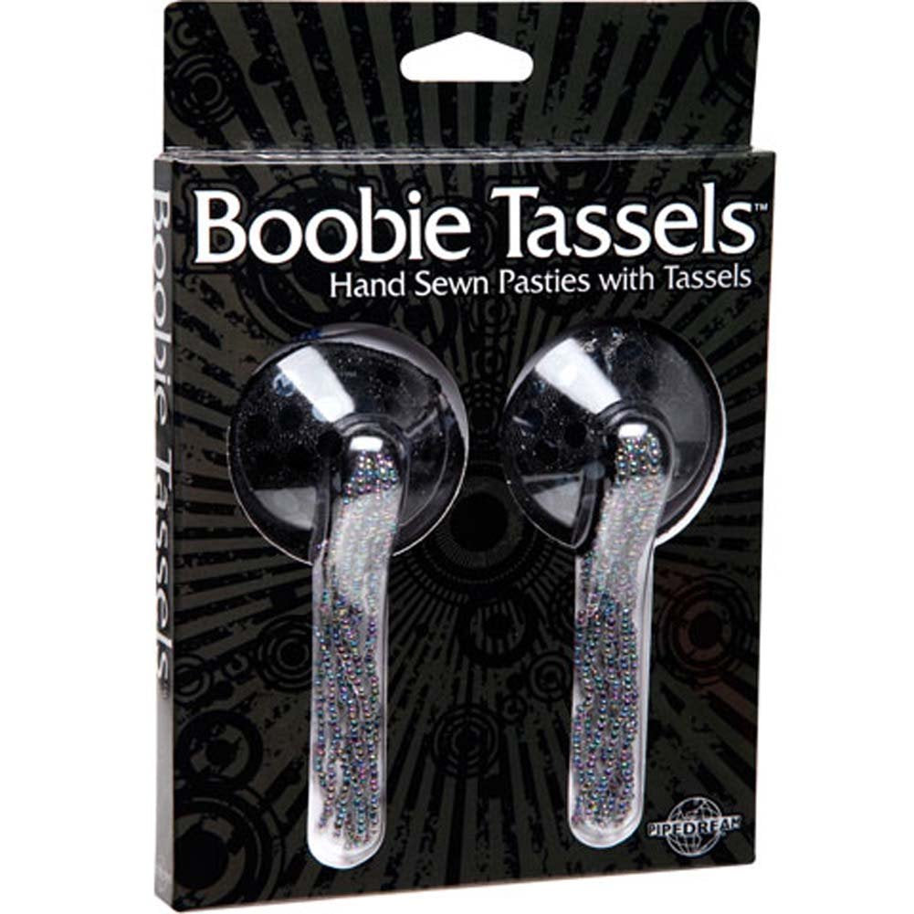 Boobie Tassels Hand Sewn Pasties W/Tassels Black