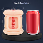 Adult Sex Toys Male Masturbator- Open Ended Powerful Vibration Pocket Pussy for Men, Male Stroker Vibrator Lifelike Vaginal Anal