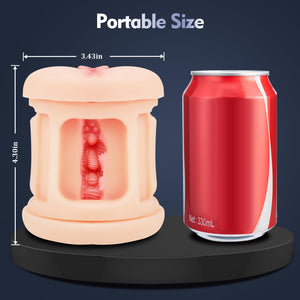 Adult Sex Toys Male Masturbator- Open Ended Powerful Vibration Pocket Pussy for Men, Male Stroker Vibrator Lifelike Vaginal Anal