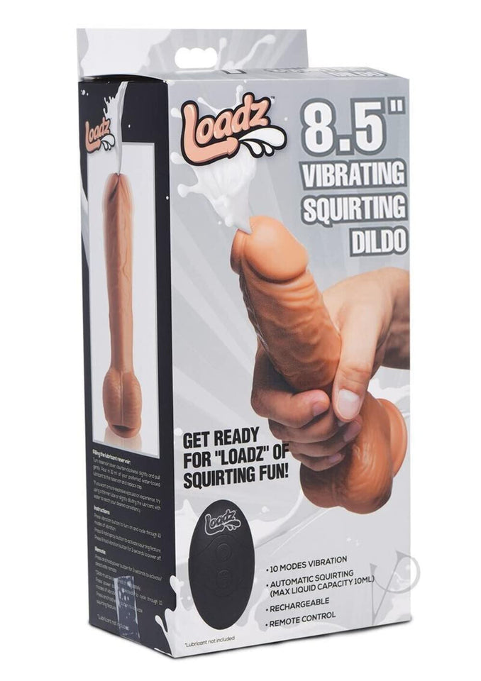 Loadz 8.5In Vibrating Dildo Squirting Medium