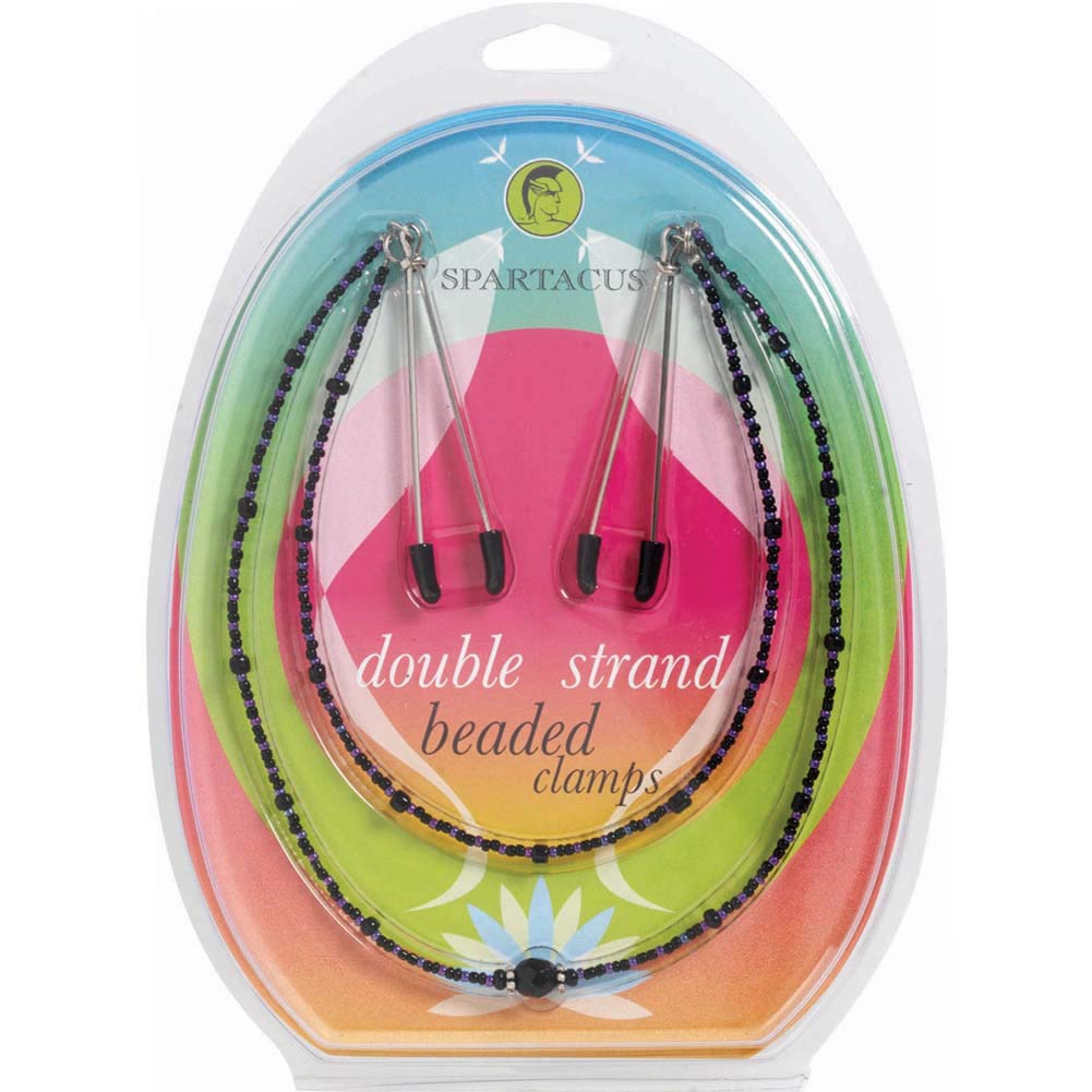 Spartacus Double Strand Nipple Clamps, Purple