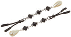 Bijoux De Nip Nipple Clamp Short Tweezer Black Beads Pearl Drop