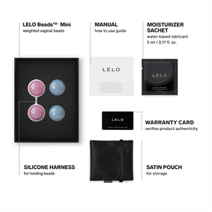 Lelo Beads Kegel Balls For Women Of All Ages - Premium Silicone Exercise Weighted Balls With String (Mini)