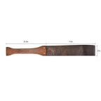 Double-Layered Spanking Paddle Genuine Leather Sex Whips Floggers with Wooden Handle SM Bondage Sexual Abuse Filrting Adult Sex