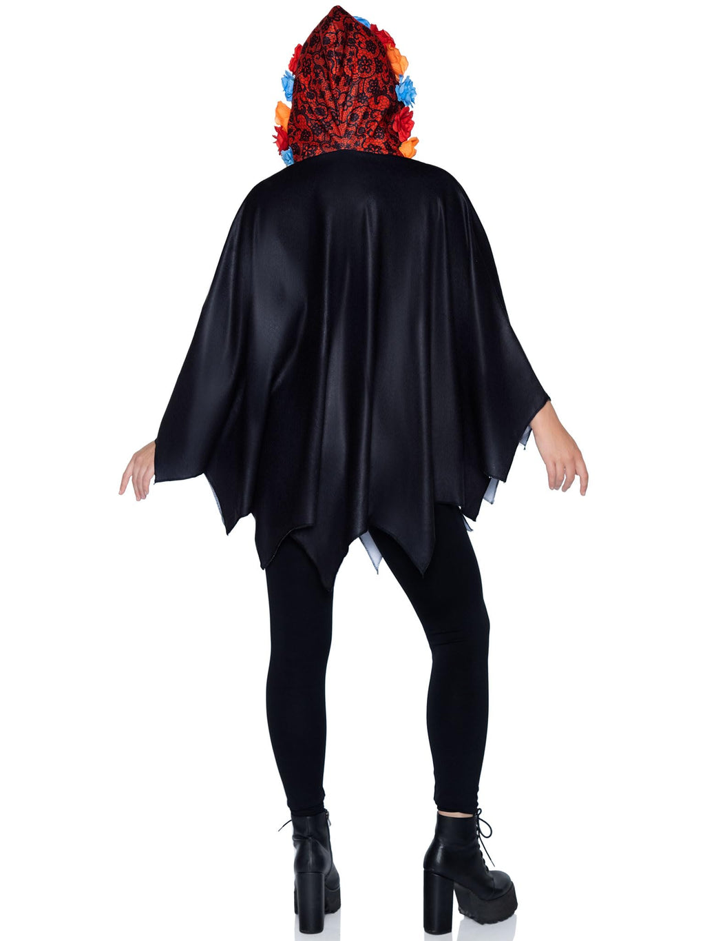 Day Of The Dead Poncho, Featur - O/S / Multicolor