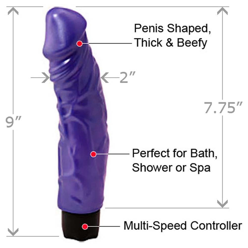 Golden Triangle Pearl Shine Waterproof 9 Vibrator  Lavender