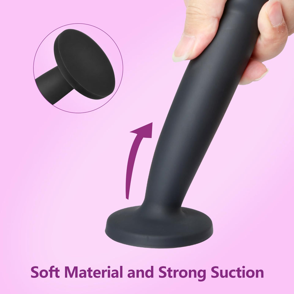 Anal Dildo Anal Plug Training Sets Black Dildo for Beginners Anal Plug Lifelike Dildos with Strong Suction, Realistic Penis G-Sp