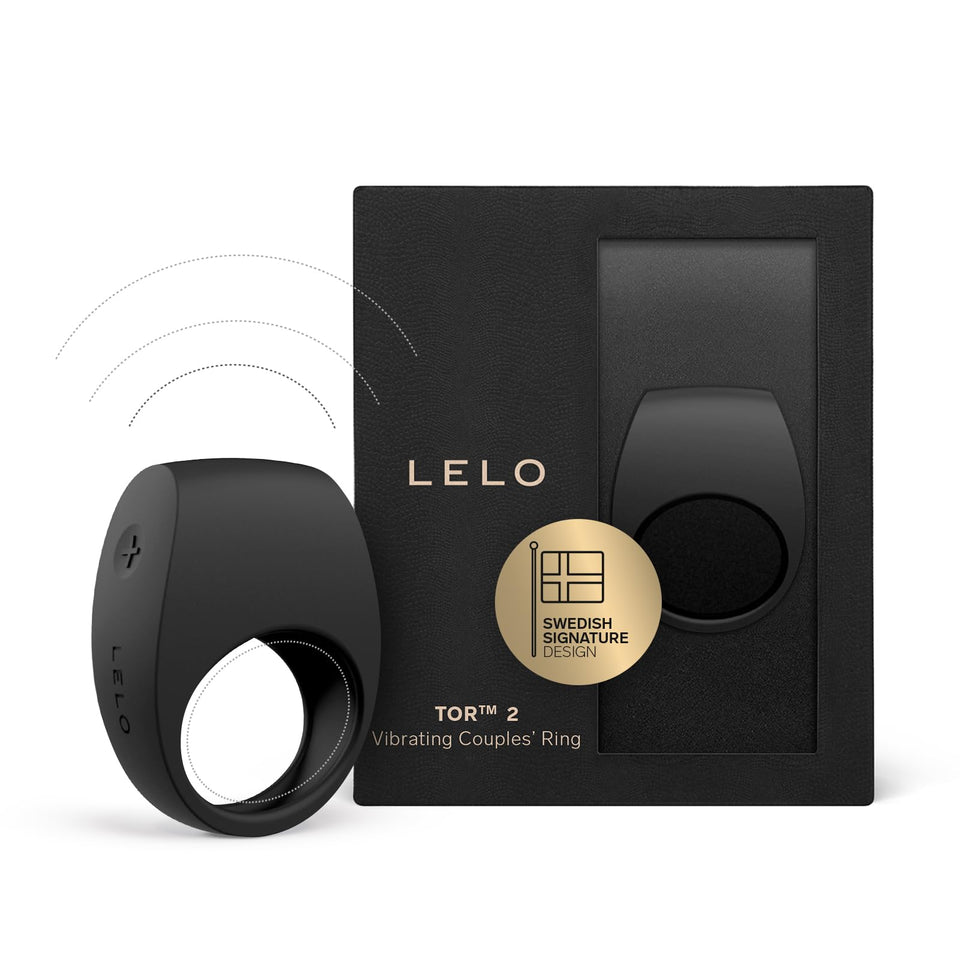 Lelo Tor 2 Intimate Vibrating Cock Ring, Reusable Sex Toys For Couples, Love-Ring With 29 Mm / 1.1 In In Diameter For More Bedroom Fun, Black