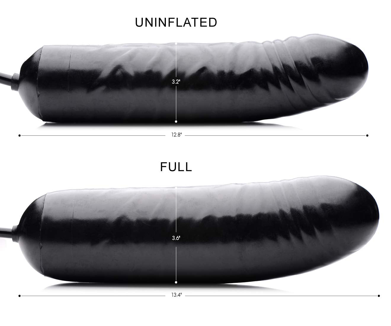 Master Series 12.5 Inch Xxl Inflatable Dildo, 0.57 Pound, Black (Ad165)