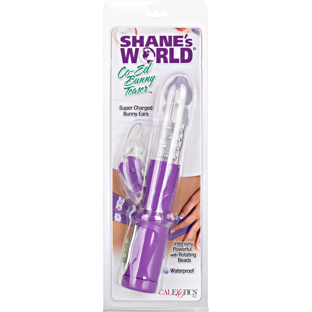 California Exotic Novelties Shanes World Coed Bunny Teaser, Purple