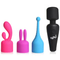 Bang! 10X Premium Silicone Mini Massage Wand with 3 Interchangeable Clitoral Stimulant Attachments for Women & Couples. Silky Sm