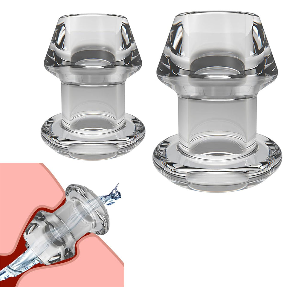 Tabuy Hollow Anal Plug Vaginal Dilator Speculum, TPE Transparent Anal Plug Anal Speculum Vaginal Stretcher Tunnel Anal Dilator B