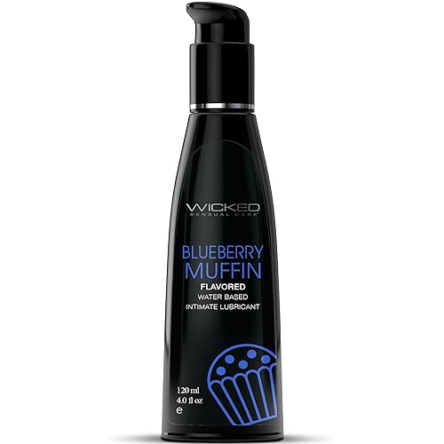 Aqua Blueberry Muffin Flavored Water Based  Intimate Lubricant - 4 Fl. Oz.