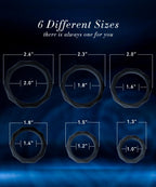 Sex Toys Penis Ring Silicone Cock Rings for Men Erection Sex, 6 Sizes Cockring Erectile Dysfunction Rings Cock Sexual Stimulatio