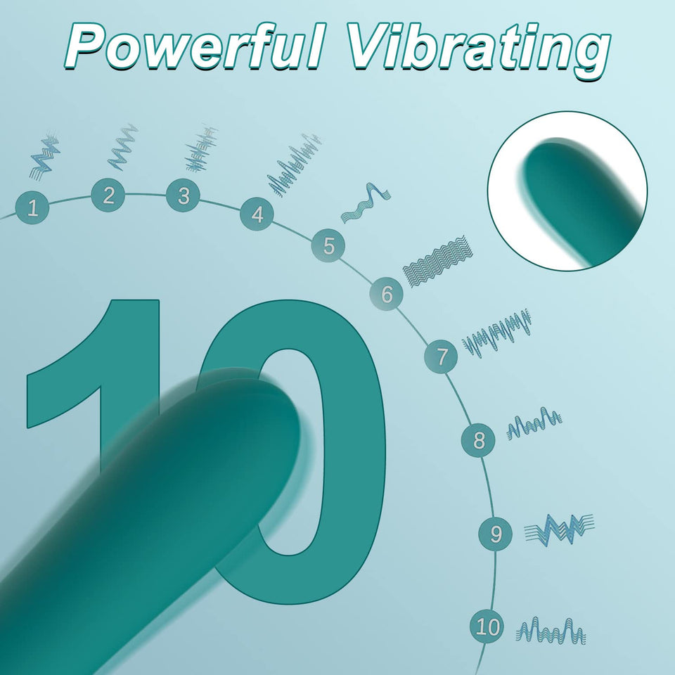 G Spot Vibrator Dildo with 10 Vibration Modes, Tuitionua Soft Silicone Powerful Vibrating Massagers for Clitoral Vagina and Anal