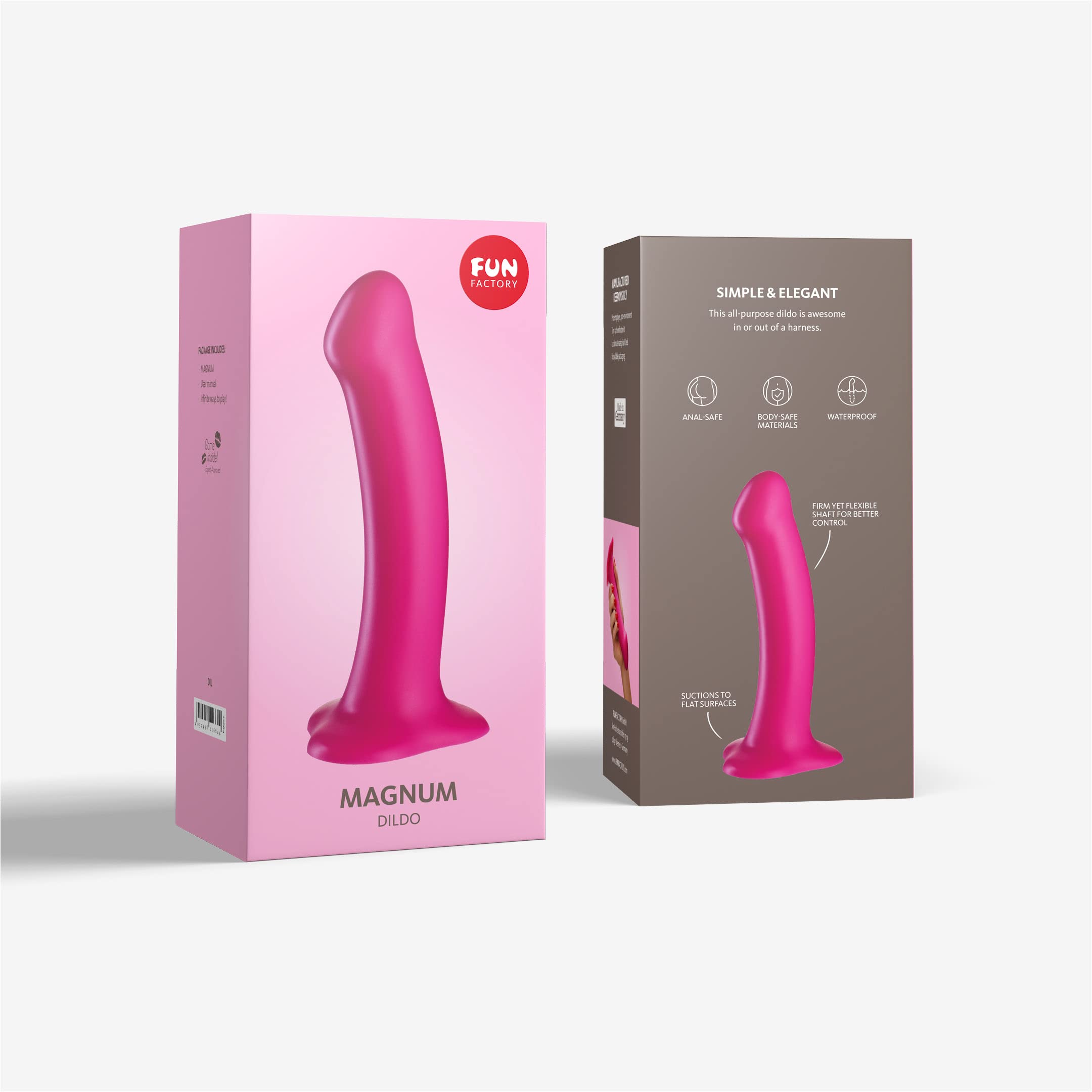 Fun Factory Adult Toys - Suction Cup Dildo And Strapon Adult Sex Toy - Dildo For Women, Men And Couples (Magnum Violet)