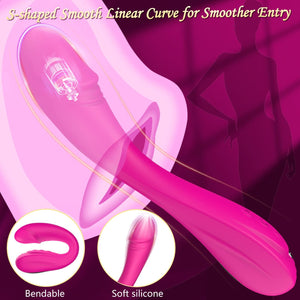 G Spot Rose Vibrator Women Sex Toys, One-Burst Powerful Clit Vibrating Toy with 7 Vibration Modes for Couple Pleasure, Clitoral