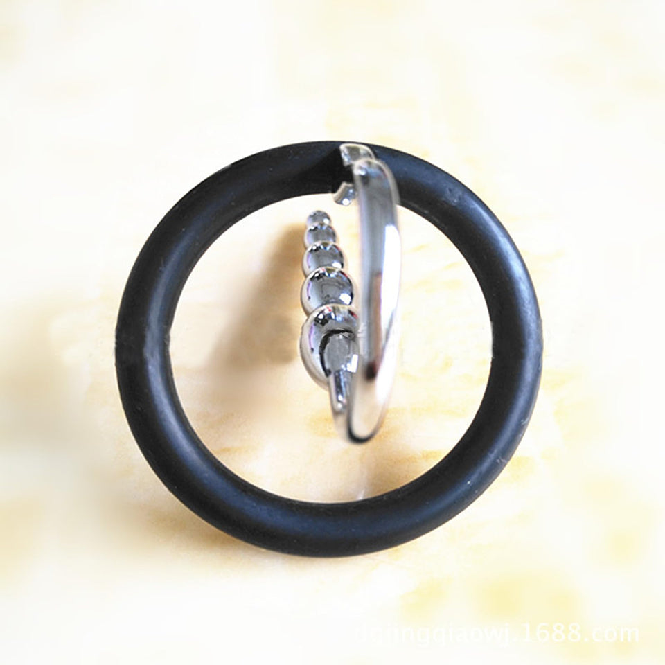 Metal Beads Male Masturbation Stimulation Urethral Plug Restraint Silicone Penis Ring Male Exercise Urethral Sound Urethral Sex