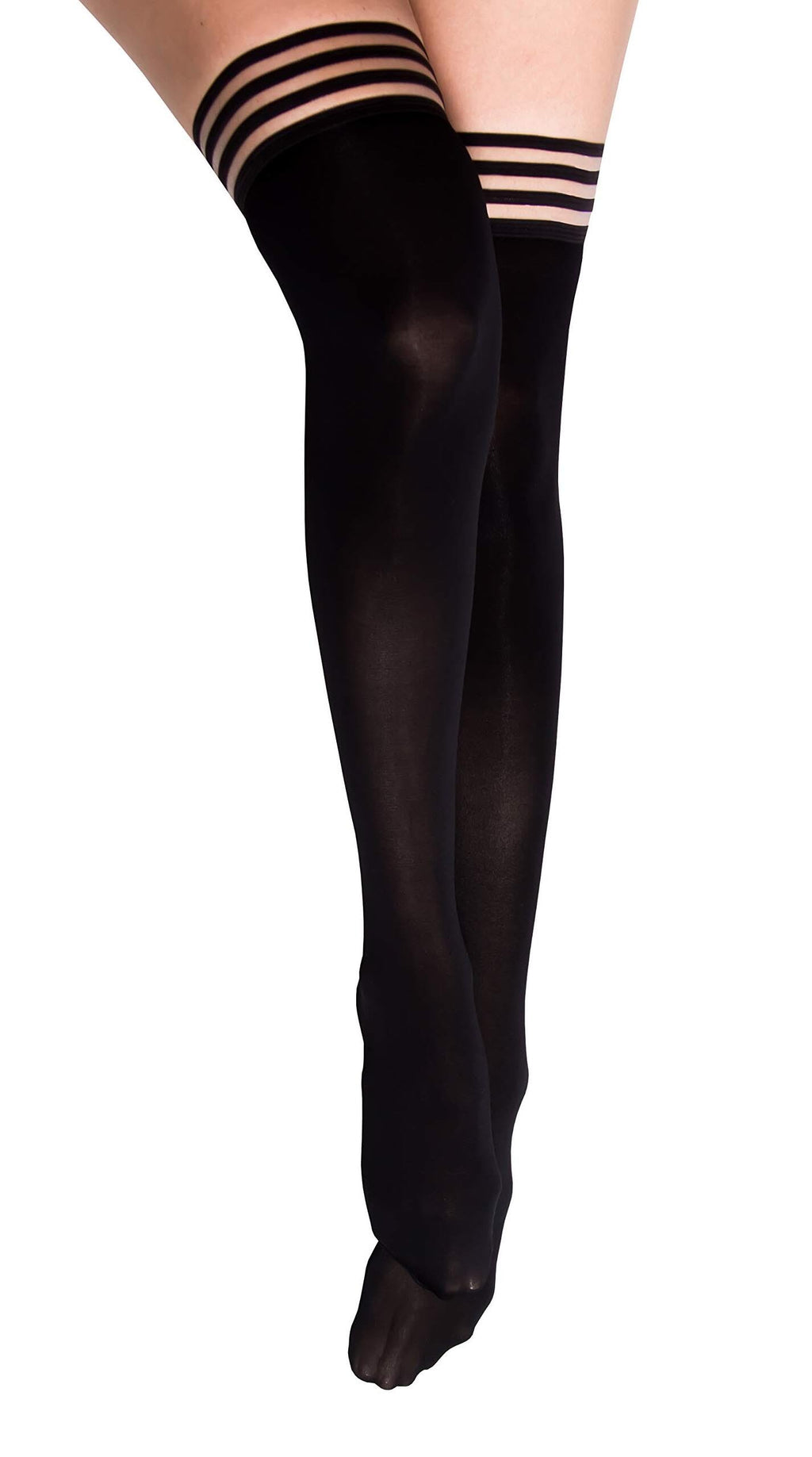 Kixies Danielle Black Opaque Size A