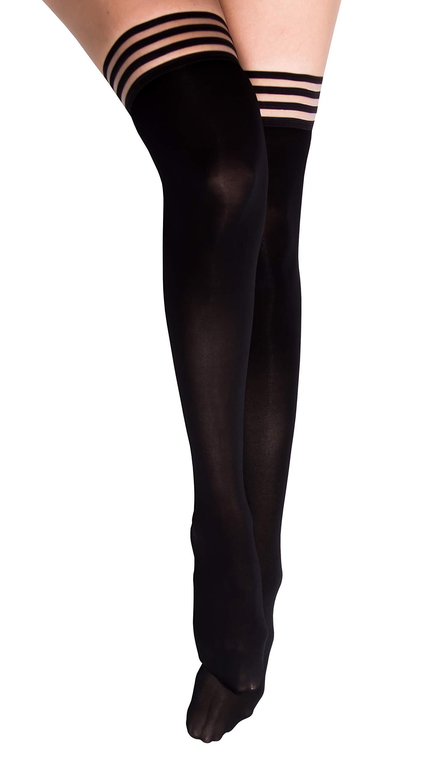 Kixies Danielle Black Opaque Size A
