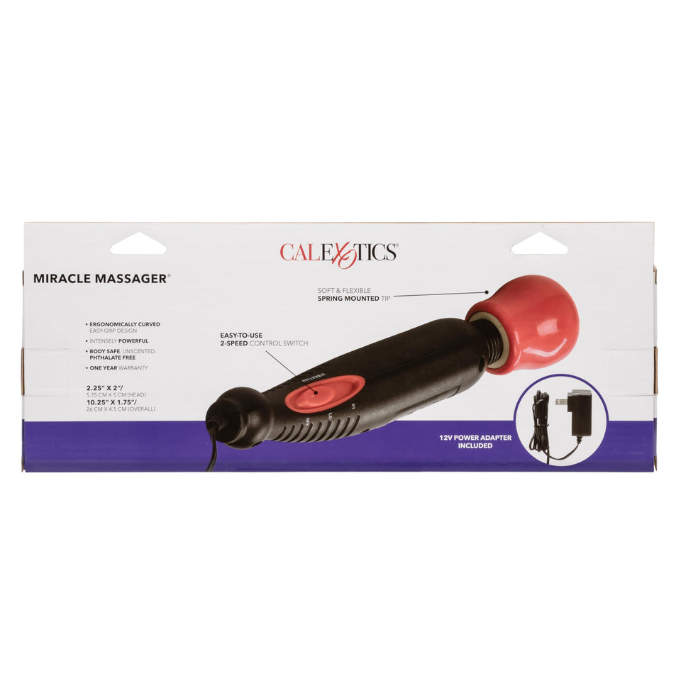 Calexotics Miracle Massager     Body Wand Vibrator For Couples     Adult Sex Personal Massager - Black