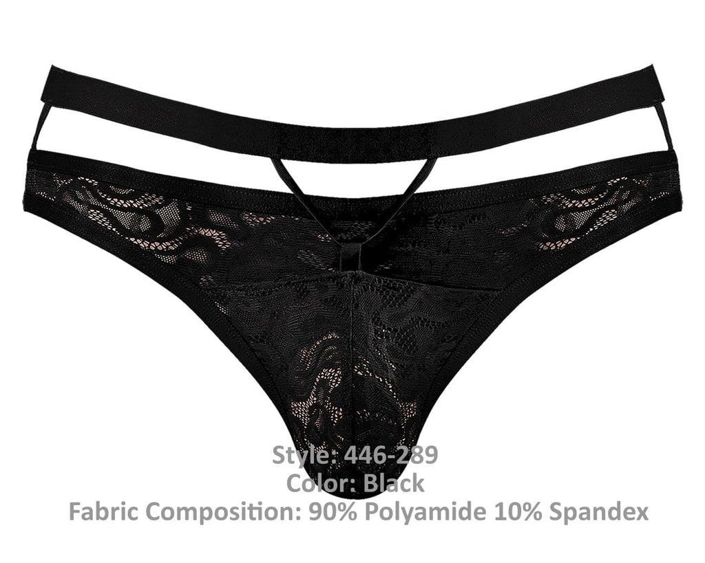 Lucifer Cutout Thong Black S/M