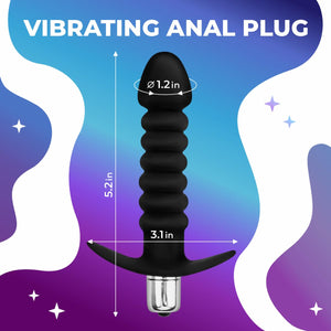 t - off Waterproof Vibrating Anal Beads Vibrating Butt Plug Prostate 7 Vibration Mode G spot Dildo Adult Massager Toy, Couples S