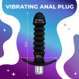 t - off Waterproof Vibrating Anal Beads Vibrating Butt Plug Prostate 7 Vibration Mode G spot Dildo Adult Massager Toy, Couples S