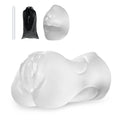 3 in 1 Pocket Pussy Male Masturbator & Drying Stick&Waterproof Storage Bag, Double-Ended Male Sex Toy Mouth Tongue Textured Vagi